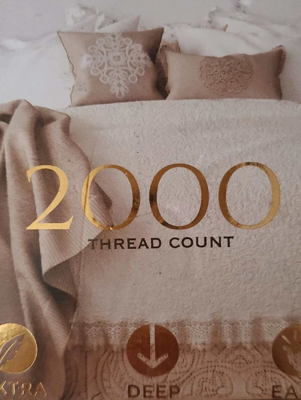Palace Collection White Queen 4-Piece Sheet Set 2000 Thread Count